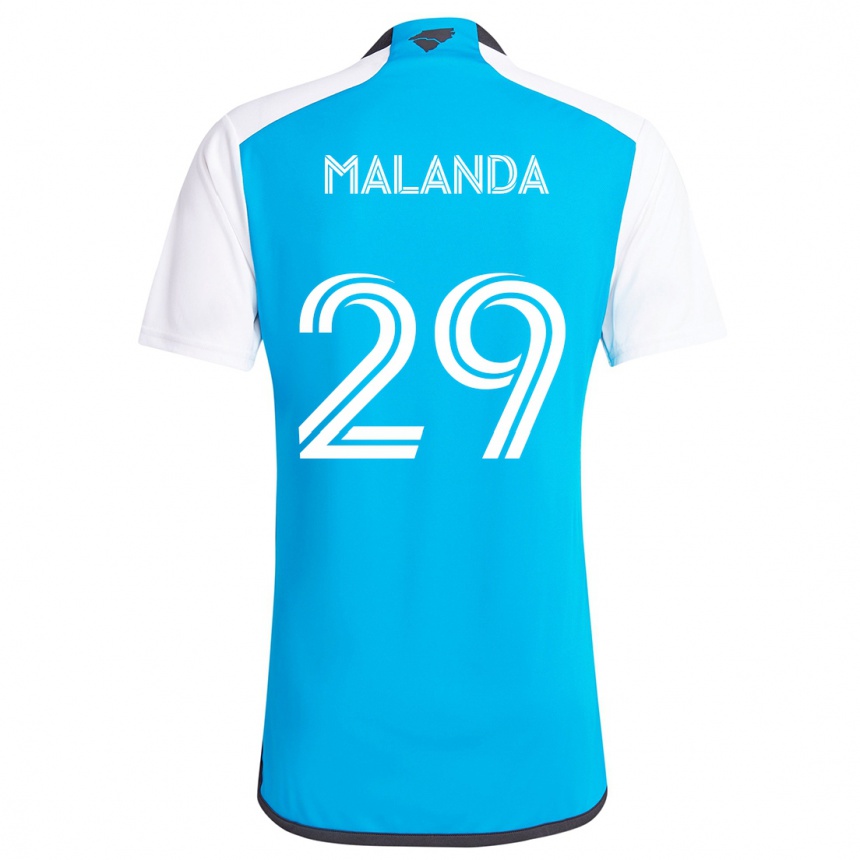 Niño Fútbol Camiseta Adilson Malanda #29 Azul Blanco 1ª Equipación 2024/25