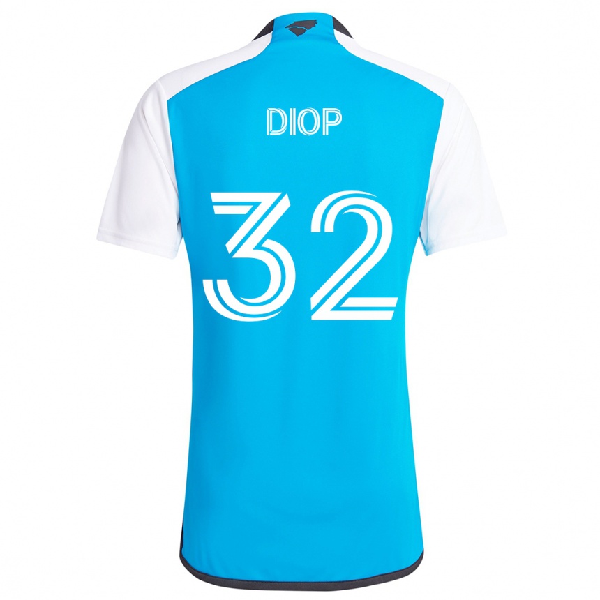 Niño Fútbol Camiseta Hamady Diop #32 Azul Blanco 1ª Equipación 2024/25