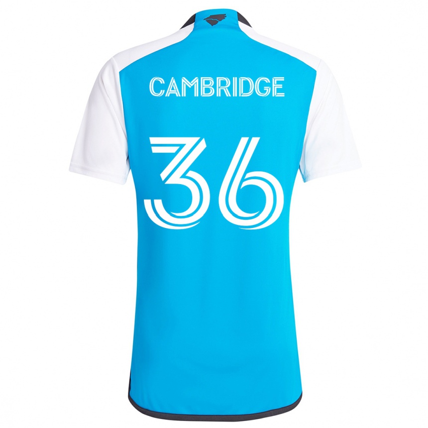 Niño Fútbol Camiseta Brandon Cambridge #36 Azul Blanco 1ª Equipación 2024/25