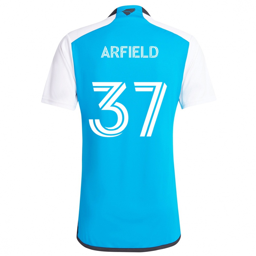 Niño Fútbol Camiseta Scott Arfield #37 Azul Blanco 1ª Equipación 2024/25