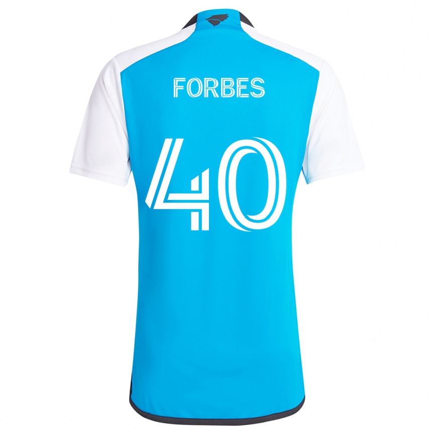 Niño Fútbol Camiseta Jahlane Forbes #40 Azul Blanco 1ª Equipación 2024/25