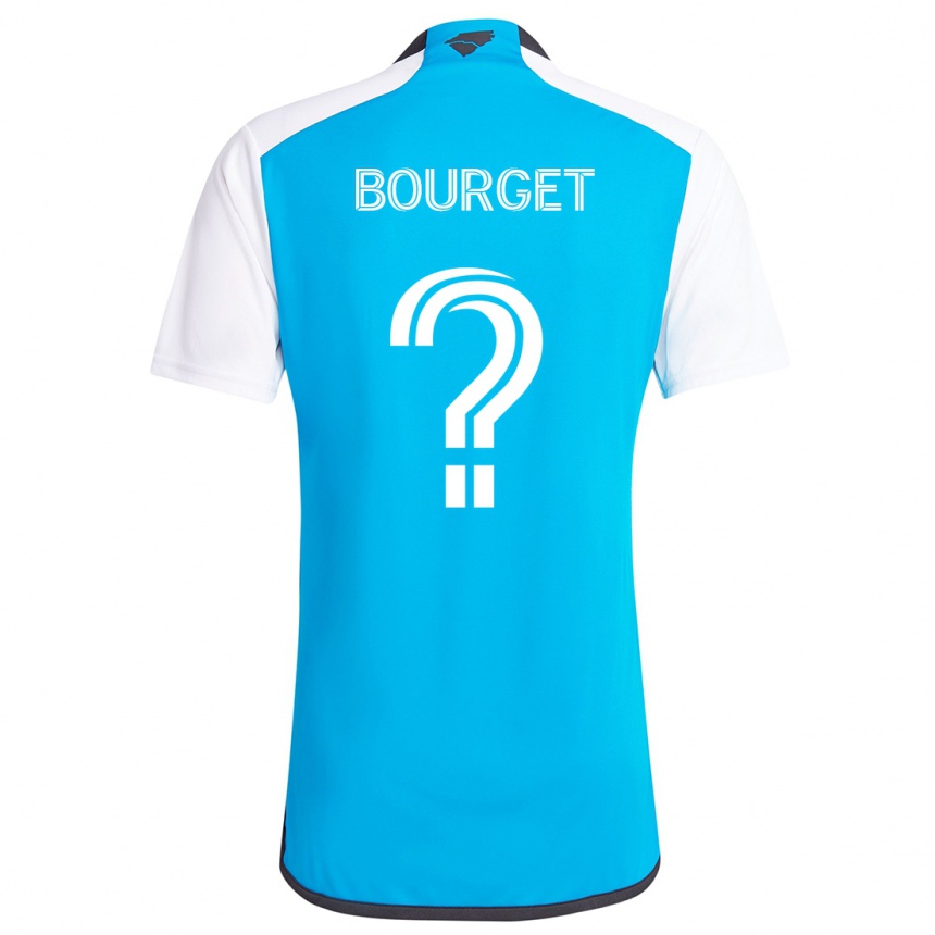 Niño Fútbol Camiseta Sebastian Bourget #0 Azul Blanco 1ª Equipación 2024/25