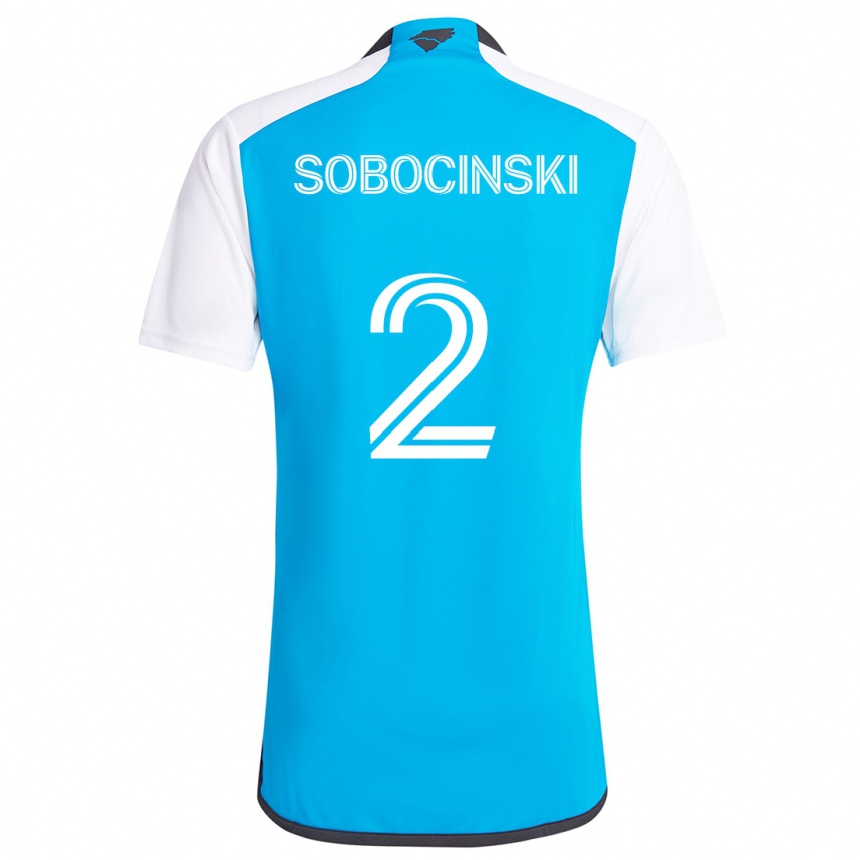 Niño Fútbol Camiseta Jan Sobocinski #2 Azul Blanco 1ª Equipación 2024/25