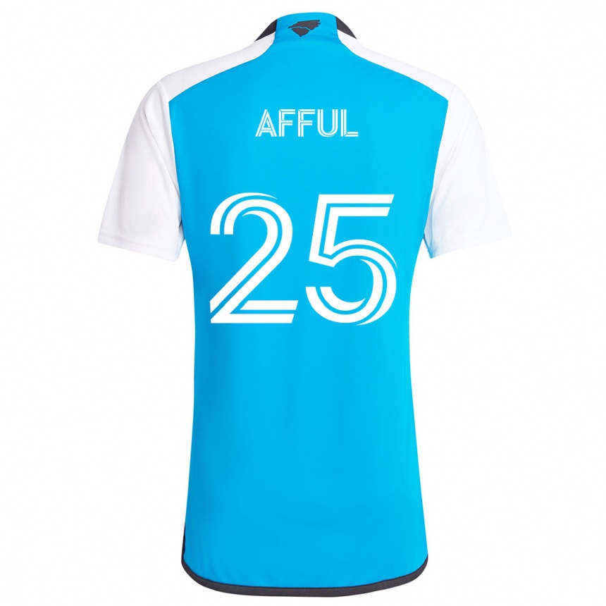 Niño Fútbol Camiseta Harrison Afful #25 Azul Blanco 1ª Equipación 2024/25