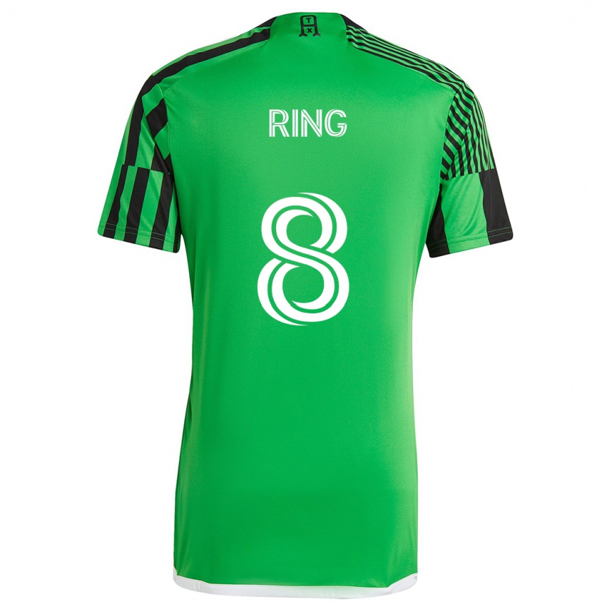 Niño Fútbol Camiseta Alexander Ring #8 Verde Negro 1ª Equipación 2024/25