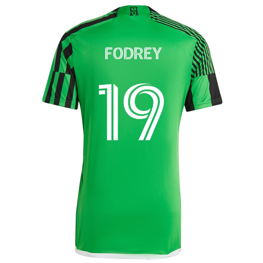 Niño Fútbol Camiseta Cj Fodrey #19 Verde Negro 1ª Equipación 2024/25