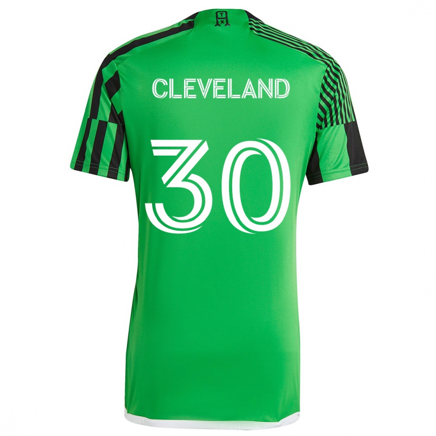 Niño Fútbol Camiseta Stefan Cleveland #30 Verde Negro 1ª Equipación 2024/25