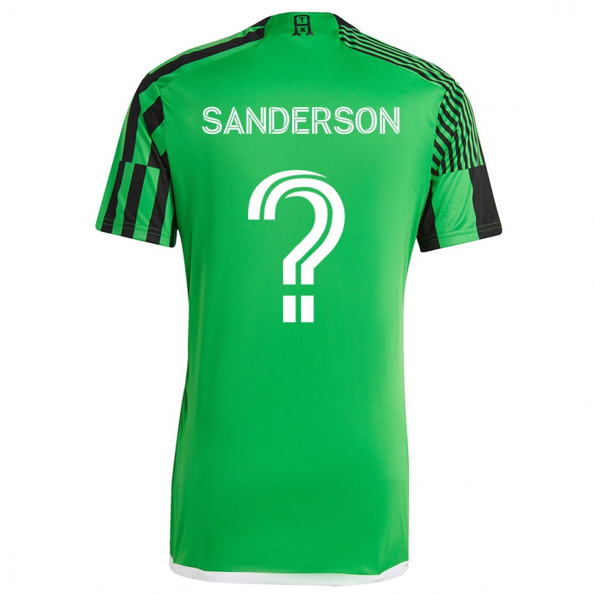 Niño Fútbol Camiseta Spencer Sanderson #0 Verde Negro 1ª Equipación 2024/25