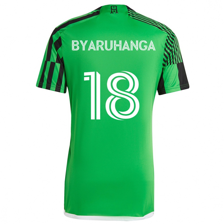 Niño Fútbol Camiseta Bobosi Byaruhanga #18 Verde Negro 1ª Equipación 2024/25