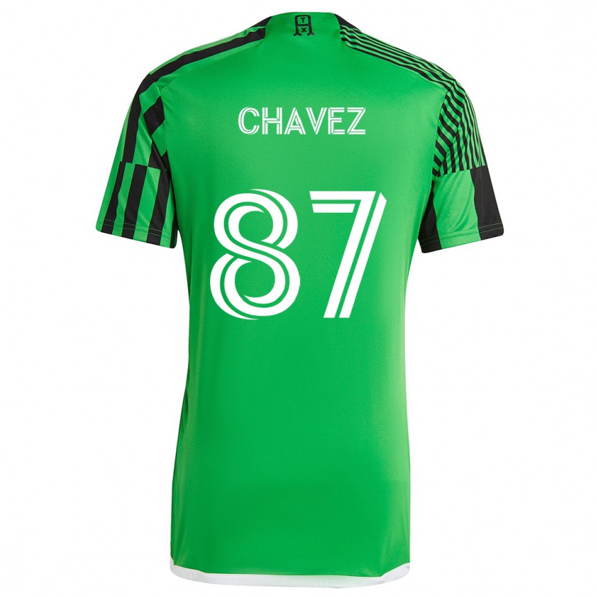 Niño Fútbol Camiseta Alfonso Ocampo-Chávez #87 Verde Negro 1ª Equipación 2024/25