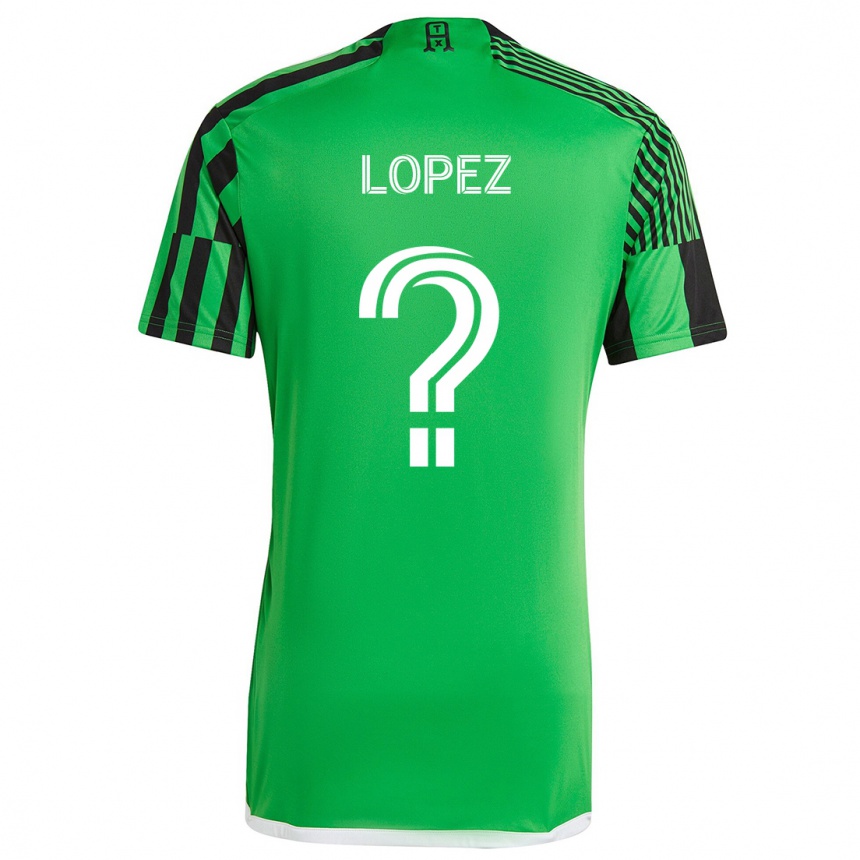 Niño Fútbol Camiseta Eric López #0 Verde Negro 1ª Equipación 2024/25