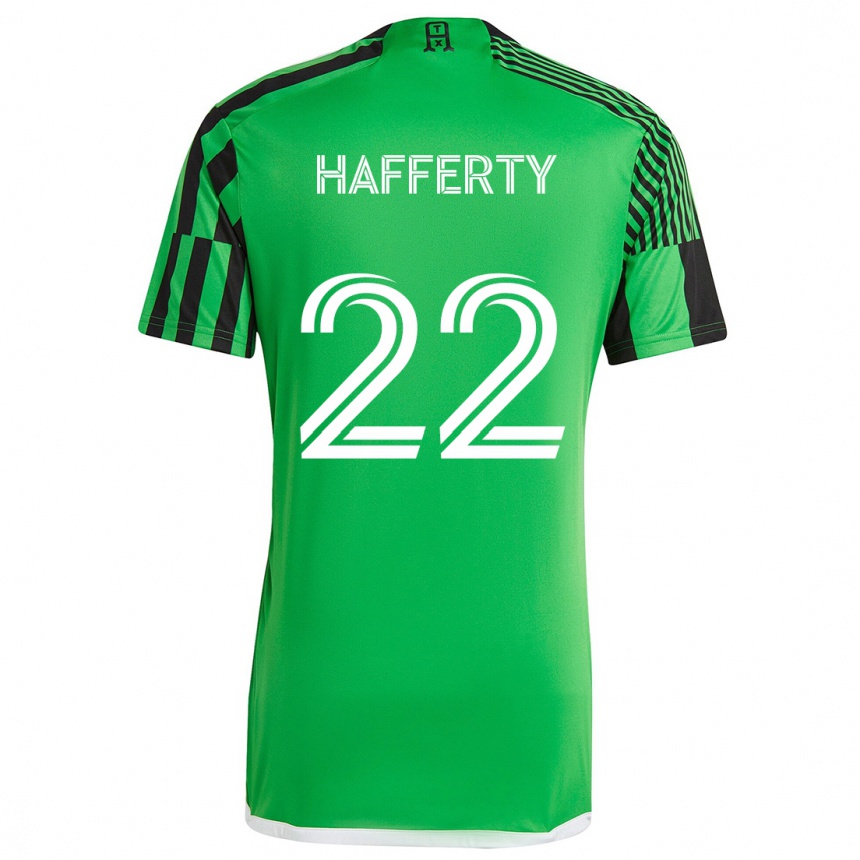 Niño Fútbol Camiseta Joe Hafferty #22 Verde Negro 1ª Equipación 2024/25