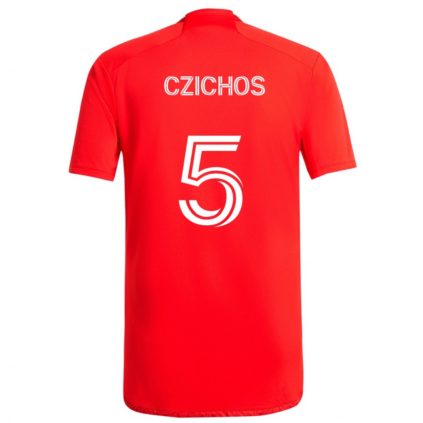 Niño Fútbol Camiseta Rafael Czichos #5 Rojo Blanco 1ª Equipación 2024/25