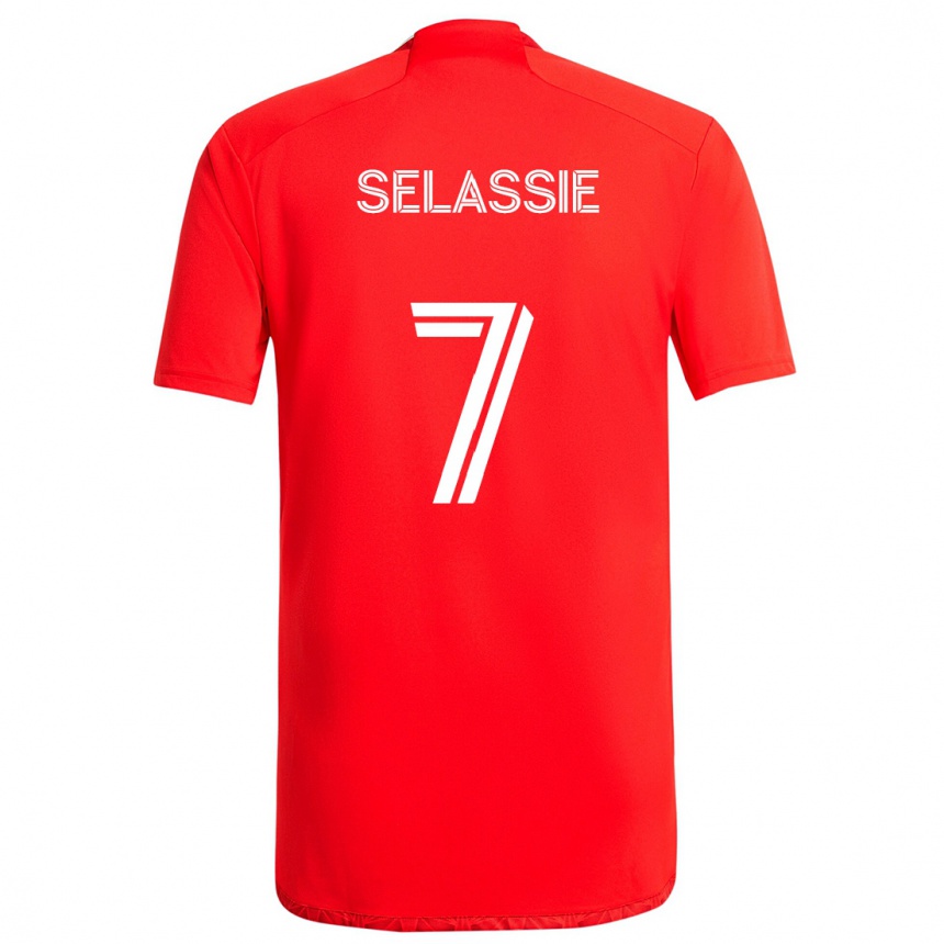 Niño Fútbol Camiseta Maren Haile-Selassie #7 Rojo Blanco 1ª Equipación 2024/25