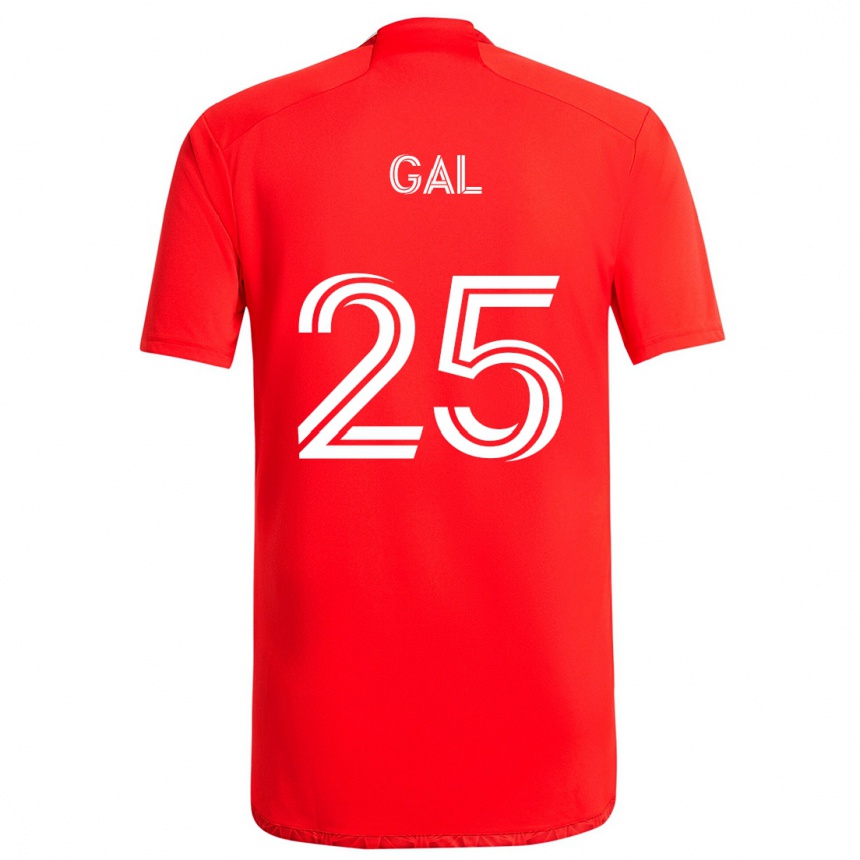 Niño Fútbol Camiseta Jeff Gal #25 Rojo Blanco 1ª Equipación 2024/25