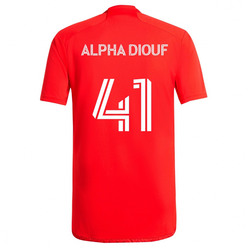 Niño Fútbol Camiseta Jean Alpha Diouf #41 Rojo Blanco 1ª Equipación 2024/25