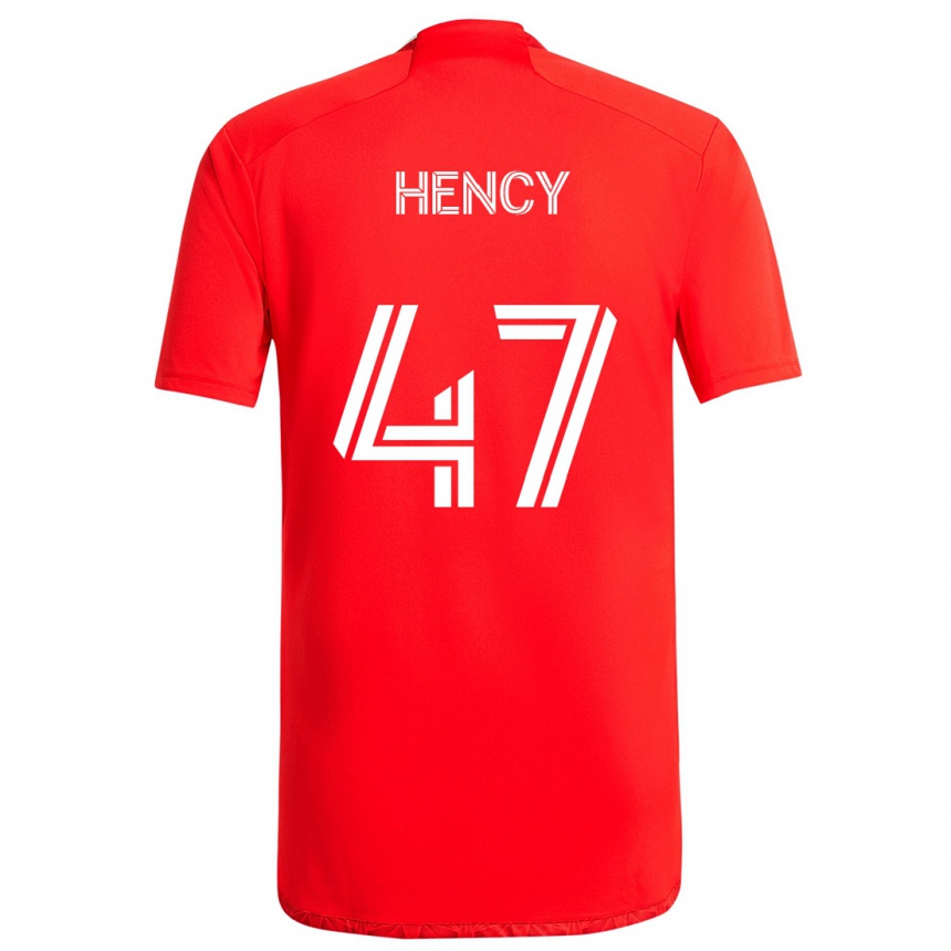 Niño Fútbol Camiseta Billy Hency #47 Rojo Blanco 1ª Equipación 2024/25