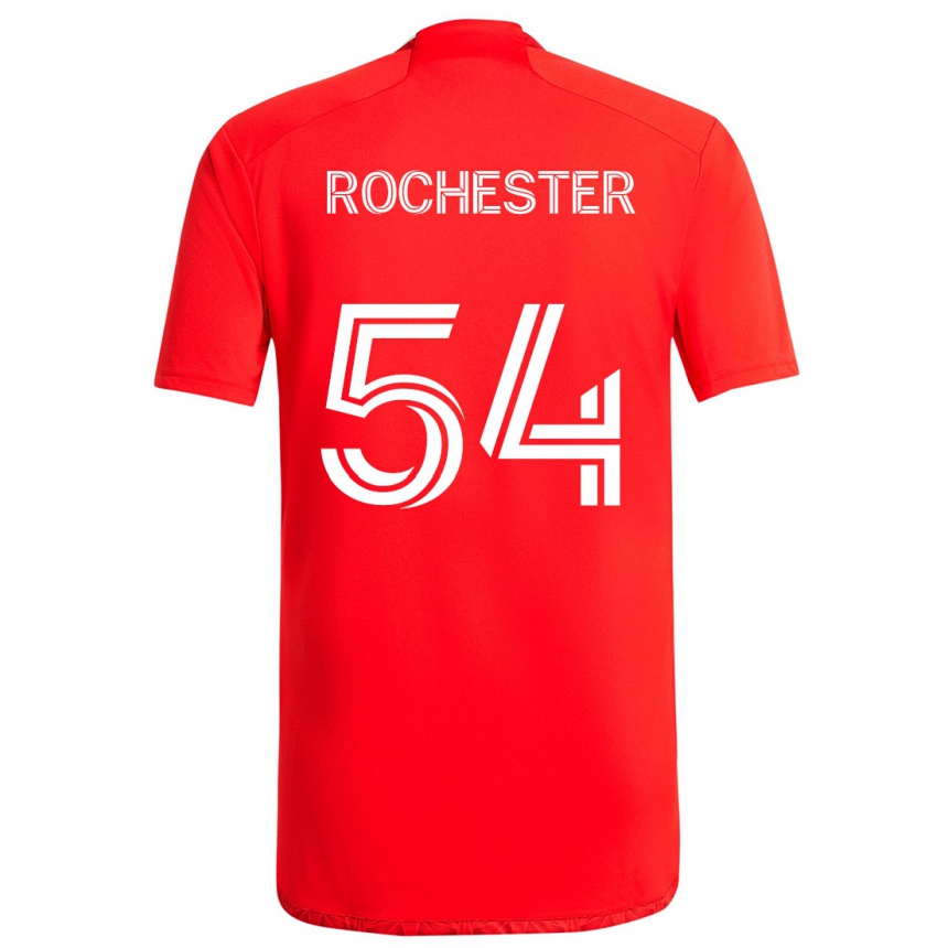 Niño Fútbol Camiseta Lamonth Rochester #54 Rojo Blanco 1ª Equipación 2024/25