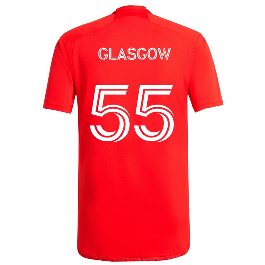 Niño Fútbol Camiseta Omari Glasgow #55 Rojo Blanco 1ª Equipación 2024/25