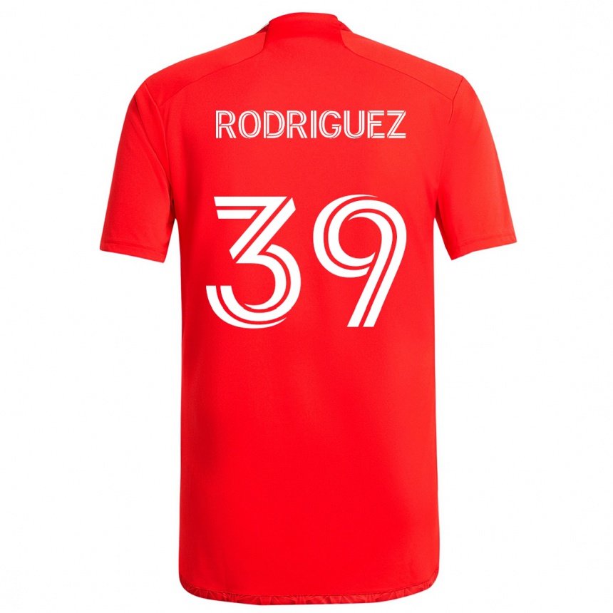 Niño Fútbol Camiseta Allan Rodriguez #39 Rojo Blanco 1ª Equipación 2024/25