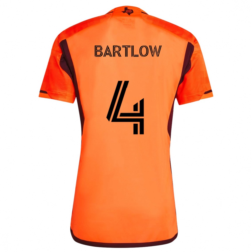 Niño Fútbol Camiseta Ethan Bartlow #4 Naranja Negro 1ª Equipación 2024/25