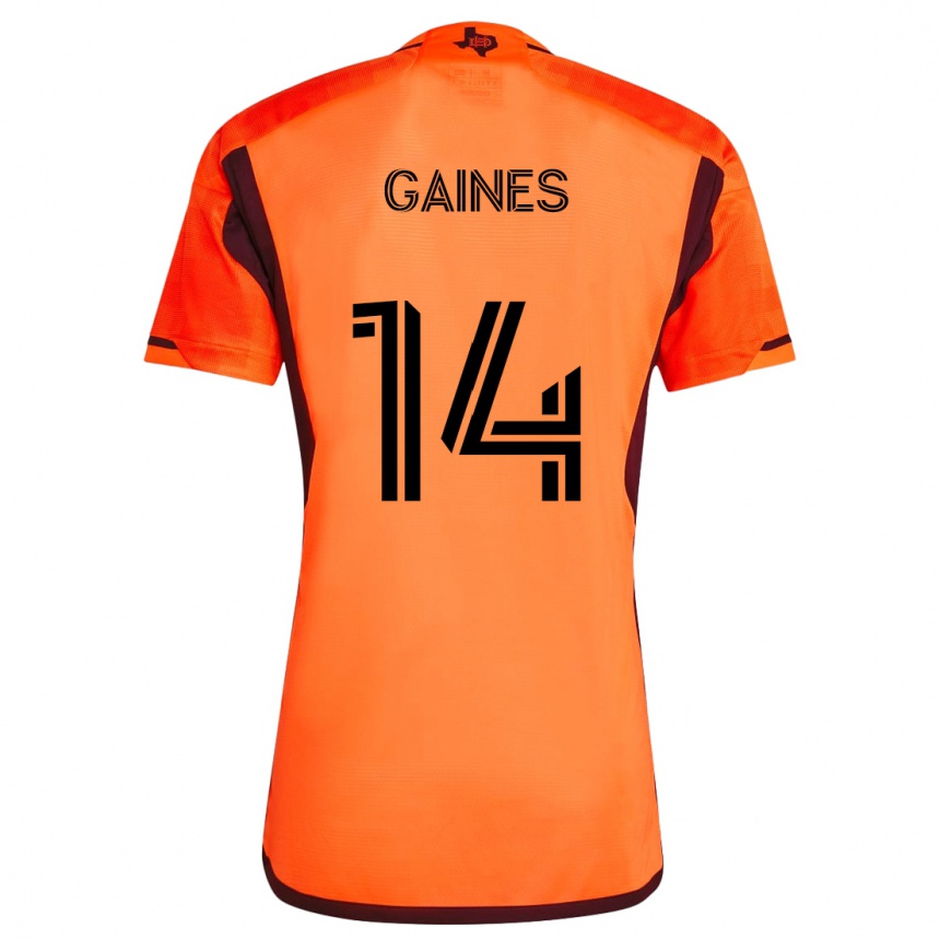 Niño Fútbol Camiseta Mckinze Gaines #14 Naranja Negro 1ª Equipación 2024/25