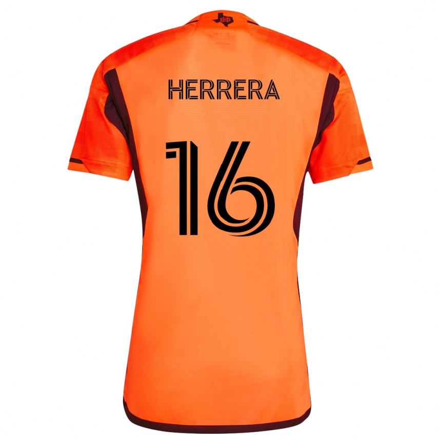 Niño Fútbol Camiseta Héctor Herrera #16 Naranja Negro 1ª Equipación 2024/25