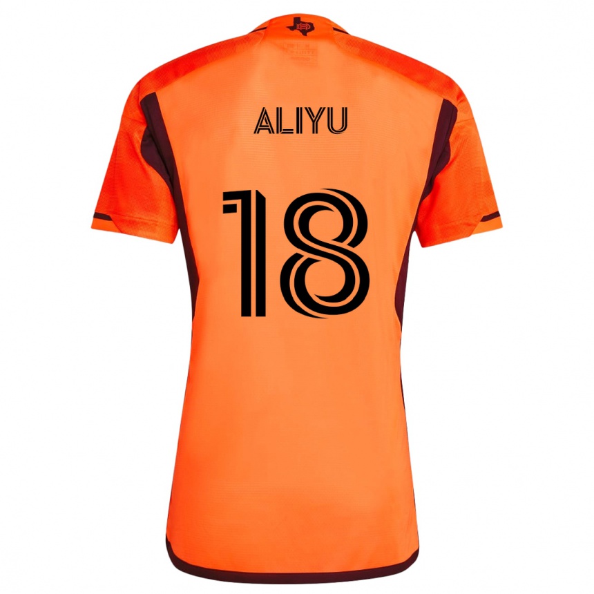 Niño Fútbol Camiseta Ibrahim Aliyu #18 Naranja Negro 1ª Equipación 2024/25