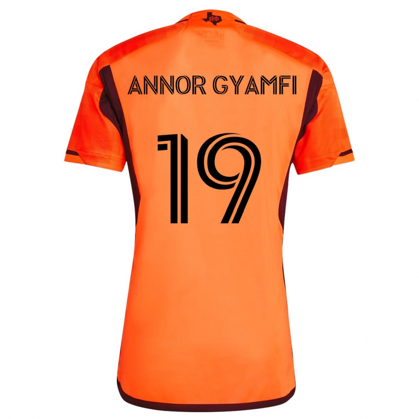 Niño Fútbol Camiseta Stephen Annor Gyamfi #19 Naranja Negro 1ª Equipación 2024/25