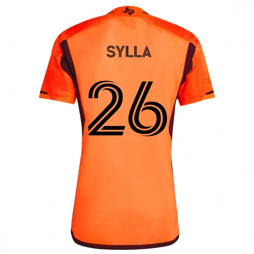 Niño Fútbol Camiseta Ousmane Sylla #26 Naranja Negro 1ª Equipación 2024/25