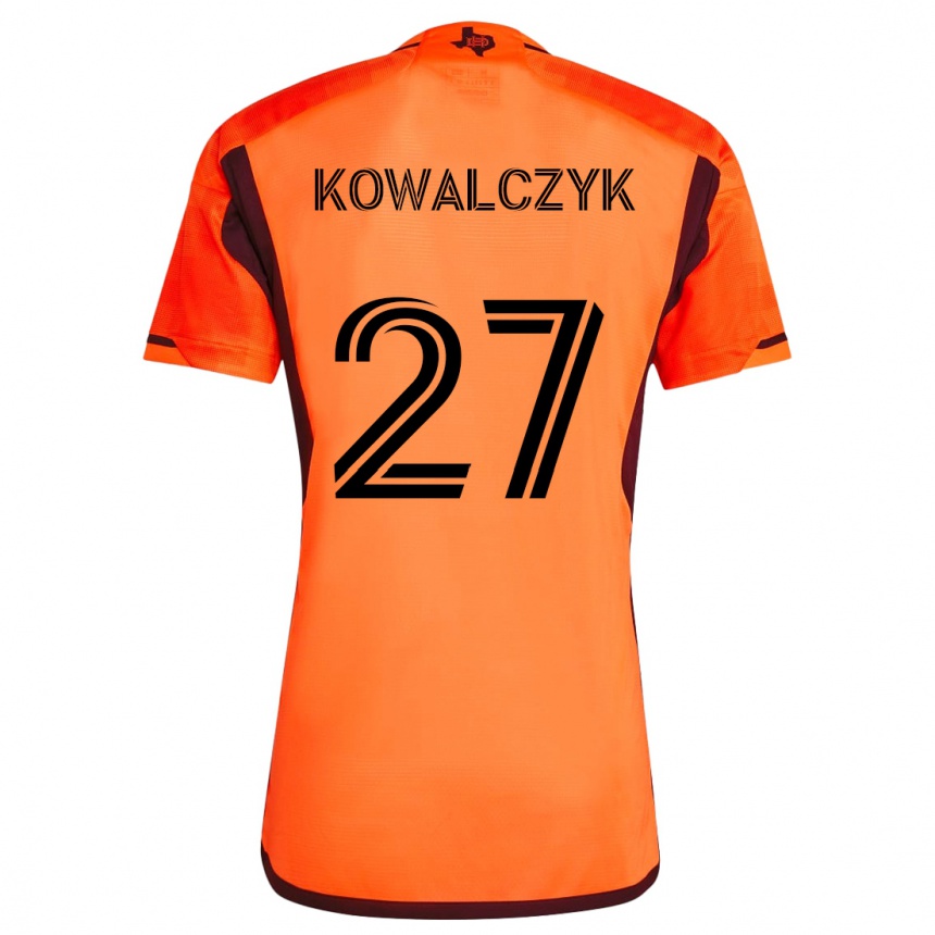 Niño Fútbol Camiseta Sebastian Kowalczyk #27 Naranja Negro 1ª Equipación 2024/25