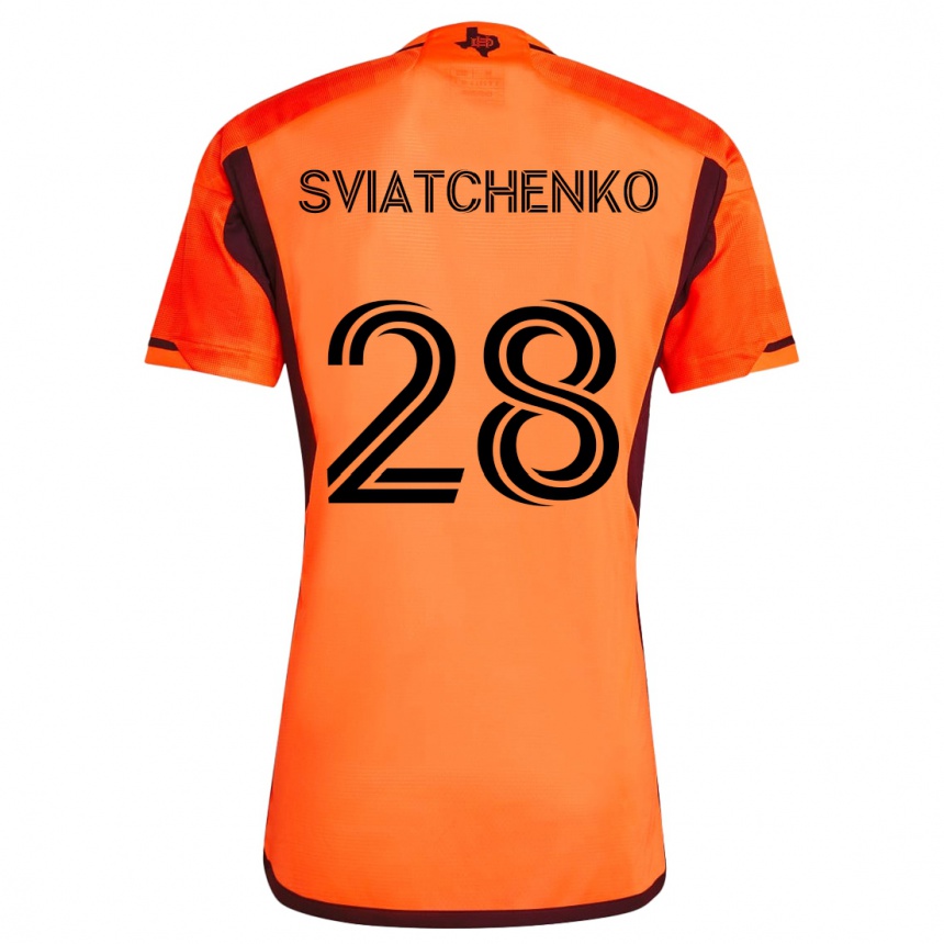 Niño Fútbol Camiseta Erik Sviatchenko #28 Naranja Negro 1ª Equipación 2024/25