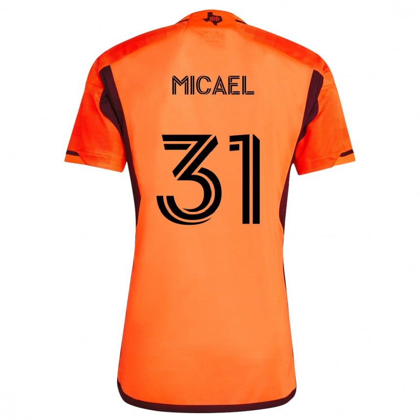 Niño Fútbol Camiseta Micael #31 Naranja Negro 1ª Equipación 2024/25