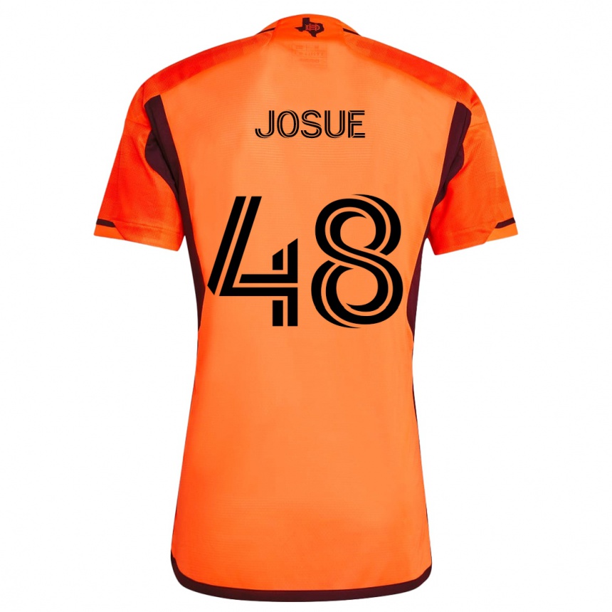 Niño Fútbol Camiseta Josué #48 Naranja Negro 1ª Equipación 2024/25