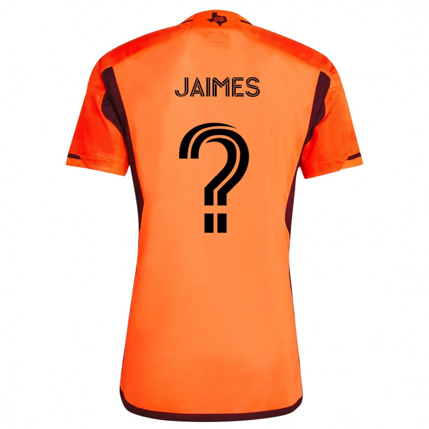 Niño Fútbol Camiseta Angel Jaimes #0 Naranja Negro 1ª Equipación 2024/25