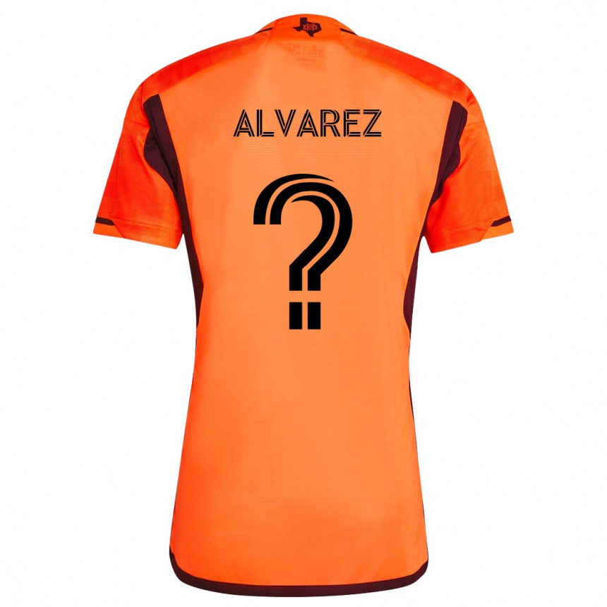 Niño Fútbol Camiseta Gianmarco Alvarez #0 Naranja Negro 1ª Equipación 2024/25