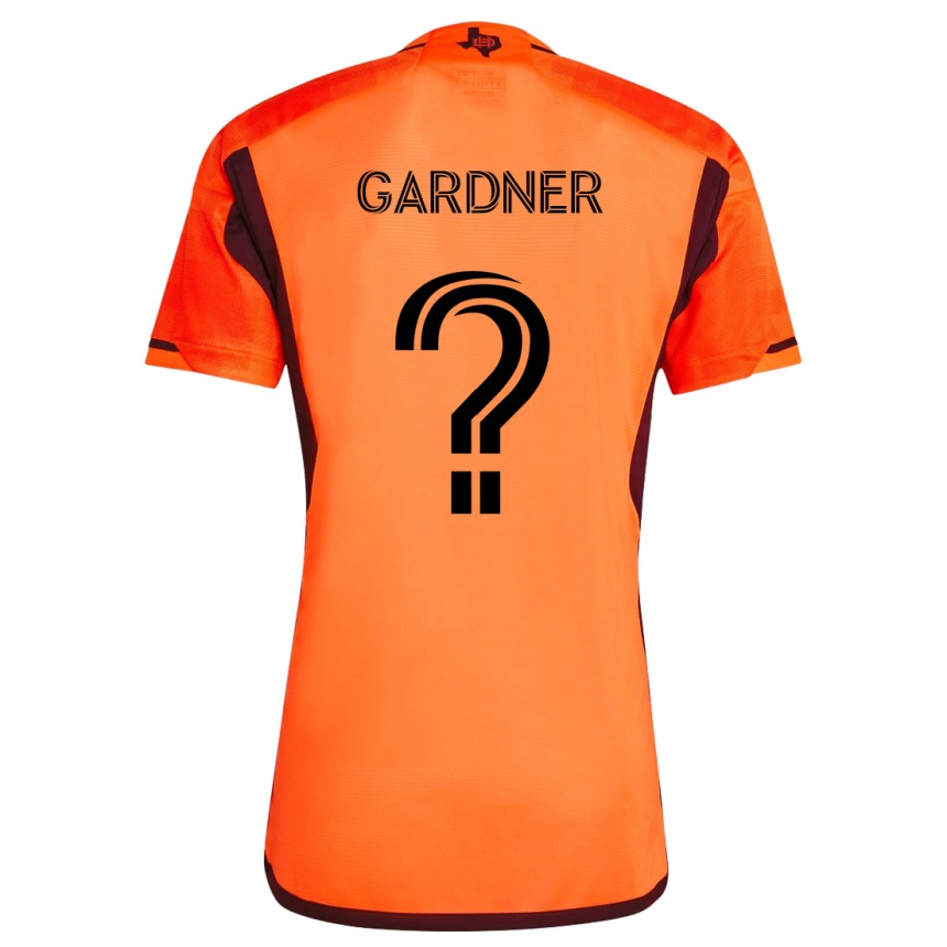 Niño Fútbol Camiseta Myles Gardner #0 Naranja Negro 1ª Equipación 2024/25