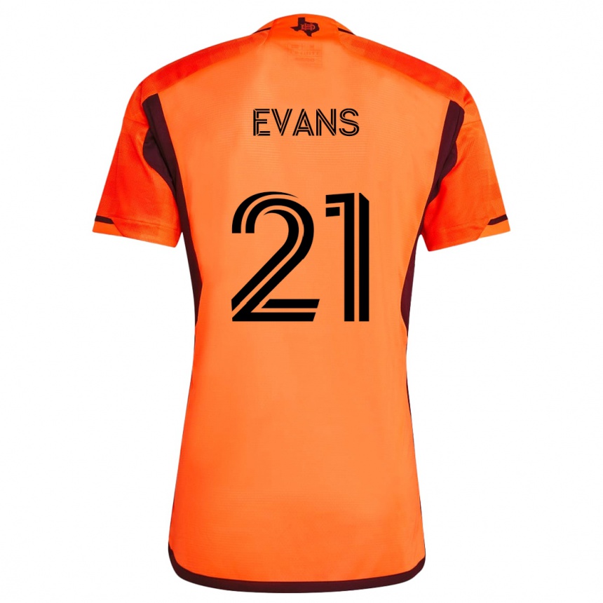 Niño Fútbol Camiseta Jacob Evans #21 Naranja Negro 1ª Equipación 2024/25