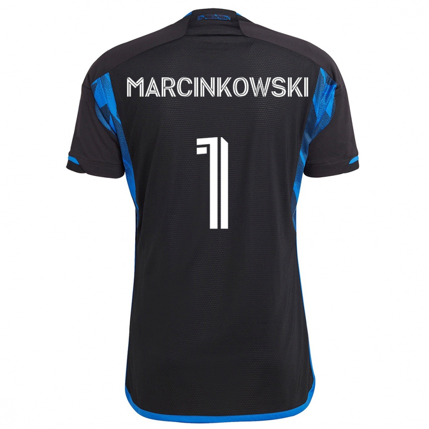 Niño Fútbol Camiseta Jt Marcinkowski #1 Azul Negro 1ª Equipación 2024/25