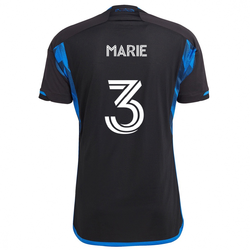 Niño Fútbol Camiseta Paul Marie #3 Azul Negro 1ª Equipación 2024/25