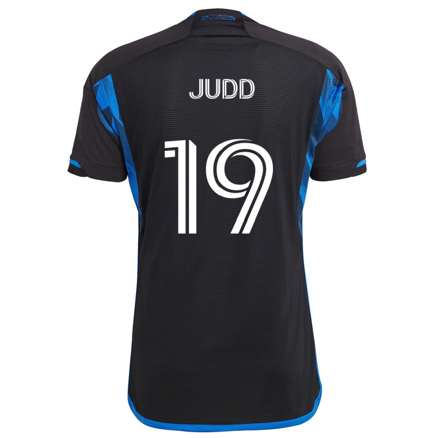 Niño Fútbol Camiseta Preston Judd #19 Azul Negro 1ª Equipación 2024/25