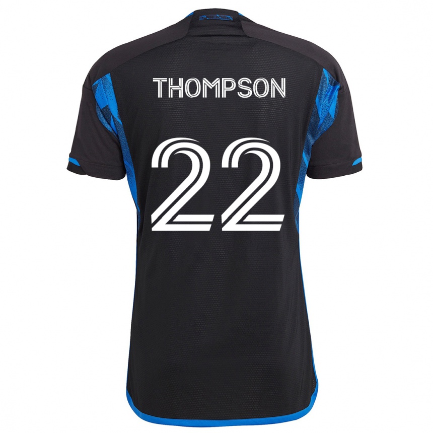 Niño Fútbol Camiseta Tommy Thompson #22 Azul Negro 1ª Equipación 2024/25