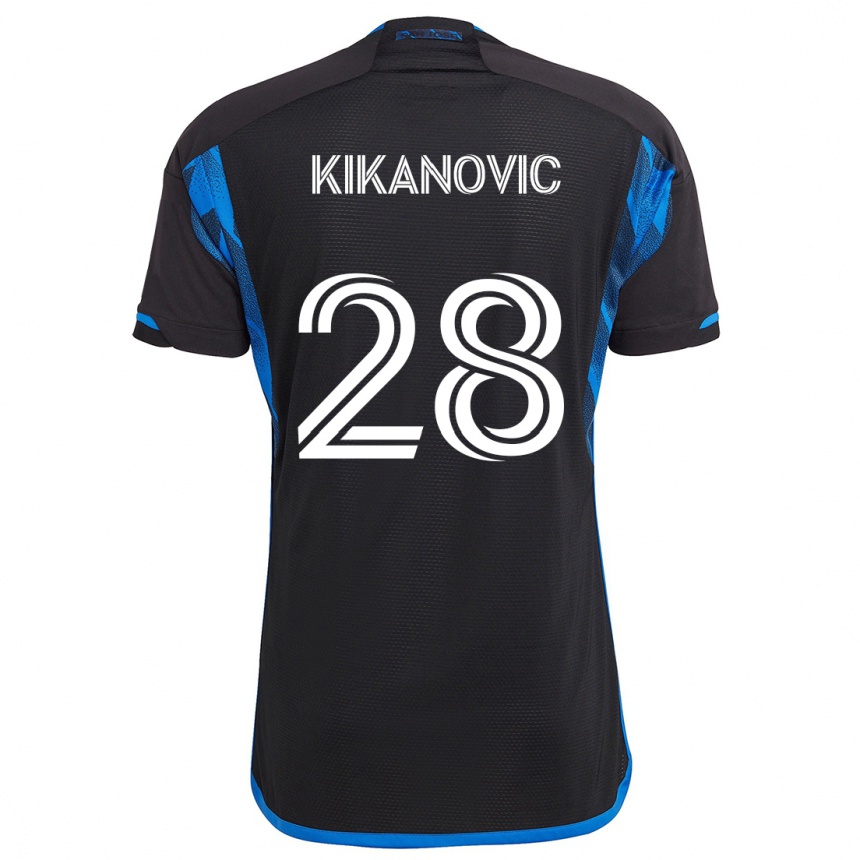 Niño Fútbol Camiseta Benjamin Kikanovic #28 Azul Negro 1ª Equipación 2024/25