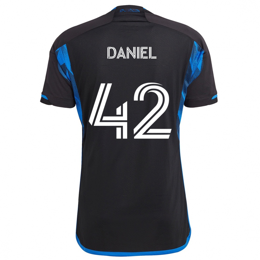 Niño Fútbol Camiseta Daniel #42 Azul Negro 1ª Equipación 2024/25