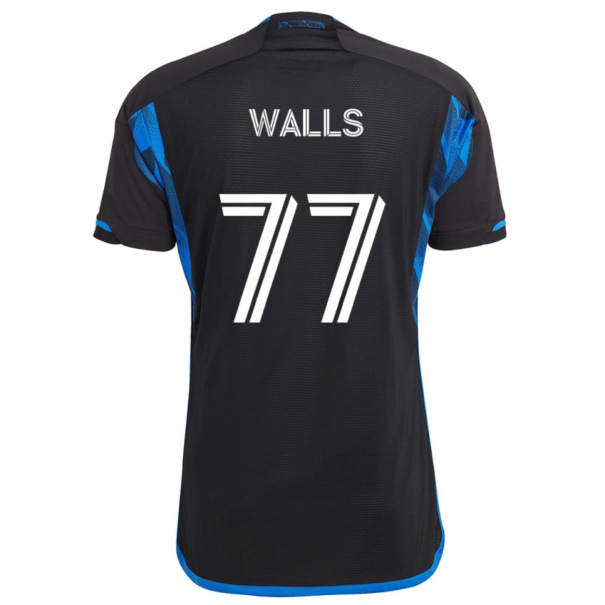 Niño Fútbol Camiseta Casey Walls #77 Azul Negro 1ª Equipación 2024/25