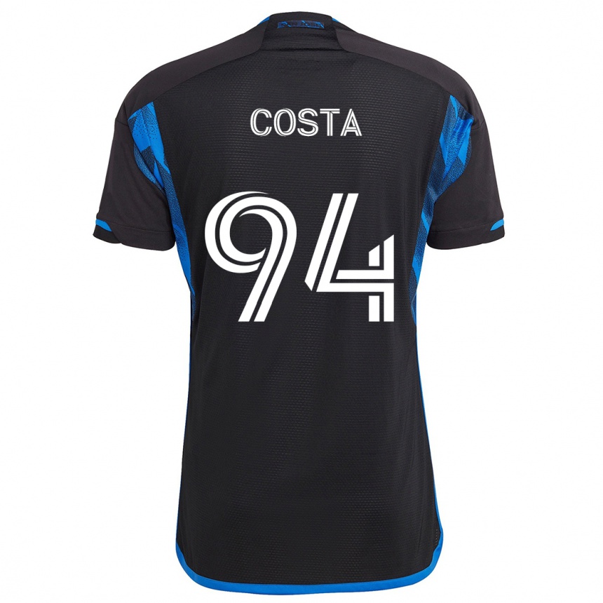 Niño Fútbol Camiseta Vítor Costa #94 Azul Negro 1ª Equipación 2024/25