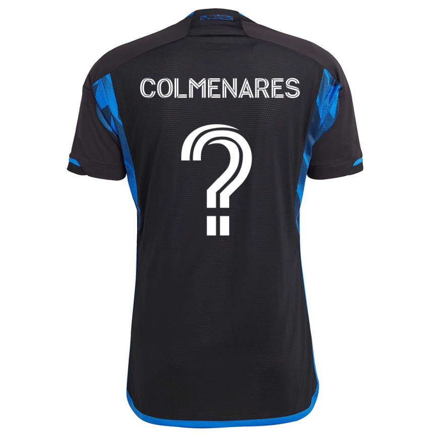 Niño Fútbol Camiseta Mateo Colmenares #0 Azul Negro 1ª Equipación 2024/25