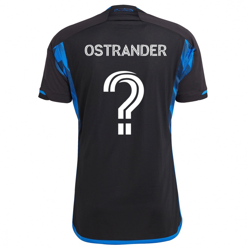 Niño Fútbol Camiseta William Ostrander #0 Azul Negro 1ª Equipación 2024/25