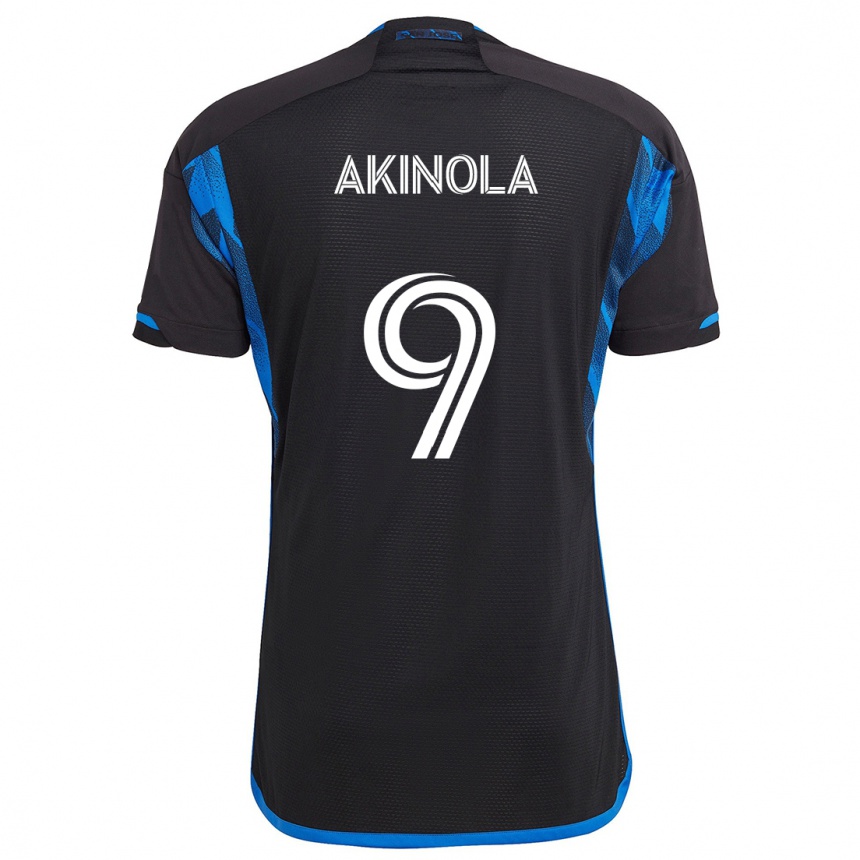 Niño Fútbol Camiseta Ayo Akinola #9 Azul Negro 1ª Equipación 2024/25