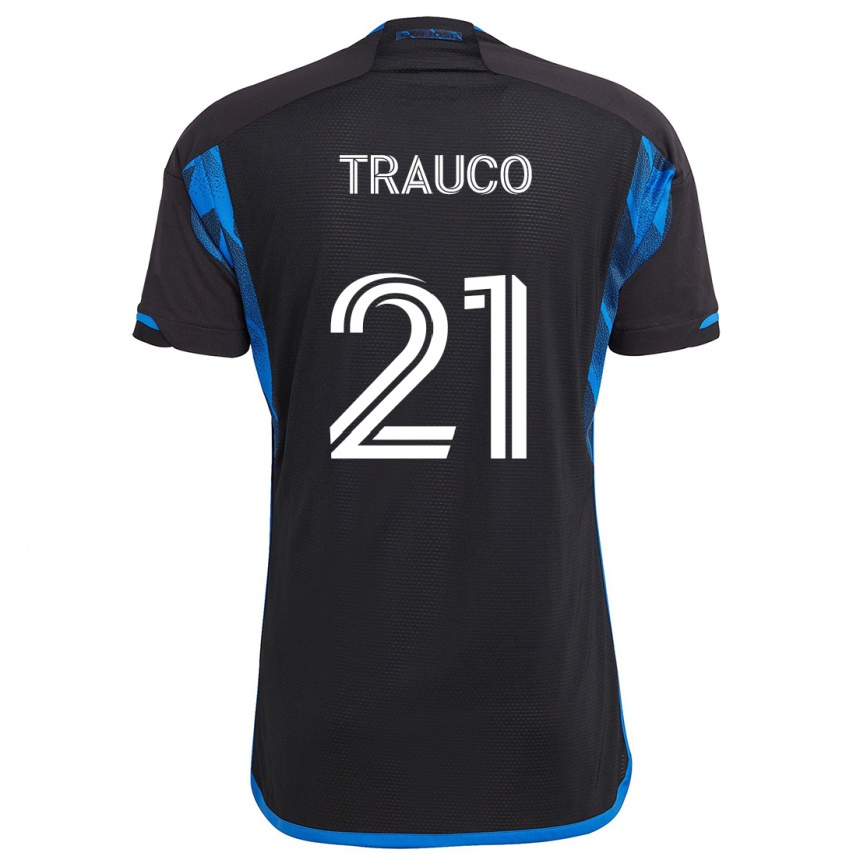 Niño Fútbol Camiseta Miguel Trauco #21 Azul Negro 1ª Equipación 2024/25